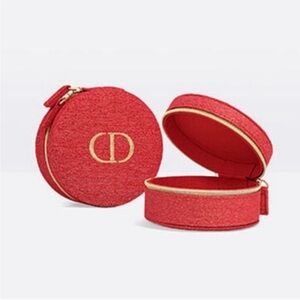 Dior 2025 Limited Edition Red Round Cosmetic Case NEW in Box